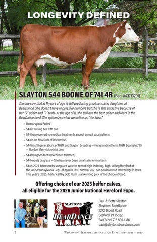 Wisconsin Hereford Members Directory 2026 第 4 页