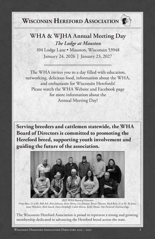 Wisconsin Hereford Members Directory 2026 第 5 页