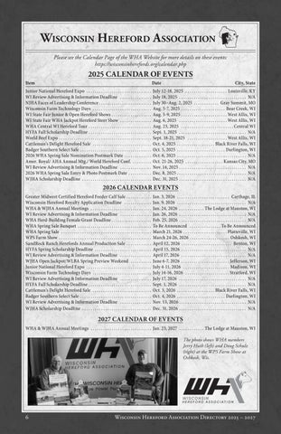 Wisconsin Hereford Members Directory 2026 第 8 页