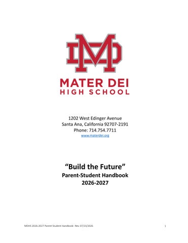 2026-2027 Parent Student Handbook 07.23.2026