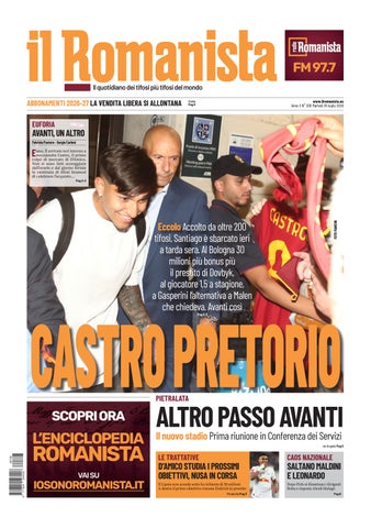 Il Romanista del 28 luglio 2026
