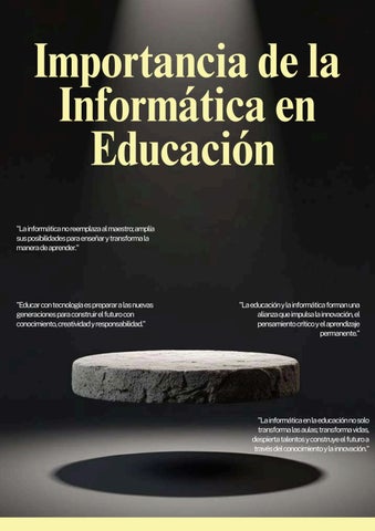 REVISTA IMPORTANCIA DE LA INFORMÁTICA EN EDUCACIÓN