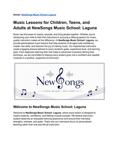 NewSongs Music School Laguna