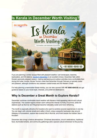 Is Kerala in December Worth Visiting_