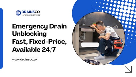 Emergency Drain Unblocking Fast, Fixed-Price, Available 247