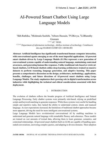 AI-Powered Smart Chatbot Using Large Language Models
