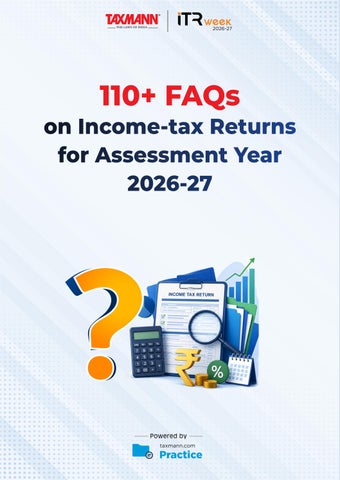 Taxmann ITR Week 2026 | 110+ FAQs on Income-tax Returns for AY 2026-27