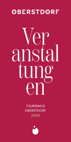 Veranstaltungskalender Tourismus Oberstdorf Sommer 2026