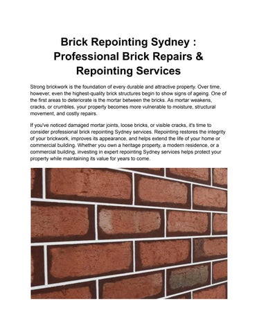 Brick Repointing Sydney _ Professional Brick Repairs & Repointing Services (1)