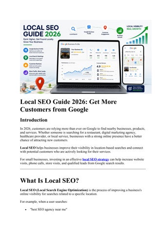 Local SEO Guide 2026: Get More Customers from Google
