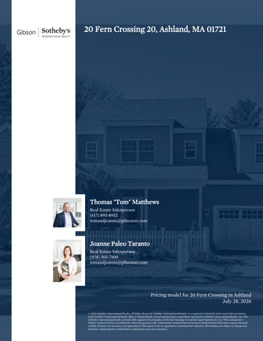 Listing Presentation | 20 Fern Crossing 20, Ashland | Tom Mathews