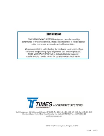 Military Shipboard Low Smoke Coax Cable - Times Microwave 第 12 页