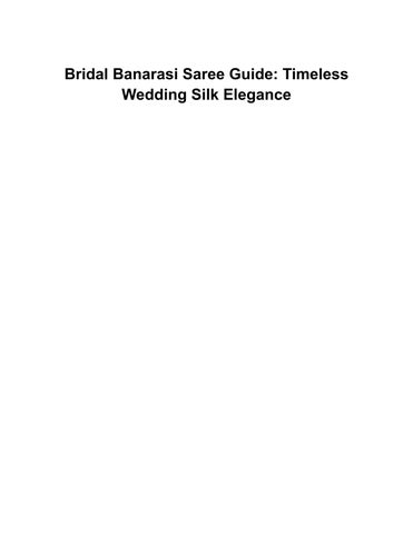 Chinaya Banaras — banarasi saree for wedding_Banarasi Silk Saree for Wedding_bridal banarasi saree (