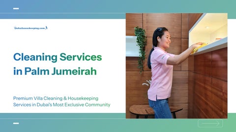 Cleaning Services in Palm Jumeirah