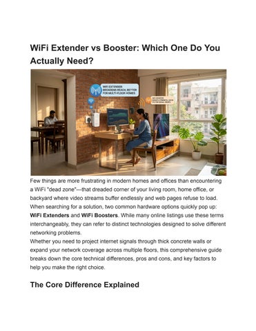 wifi extender vs wifi booster