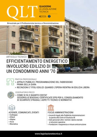 Quaderni di Legislazione Tecnica 4/2026