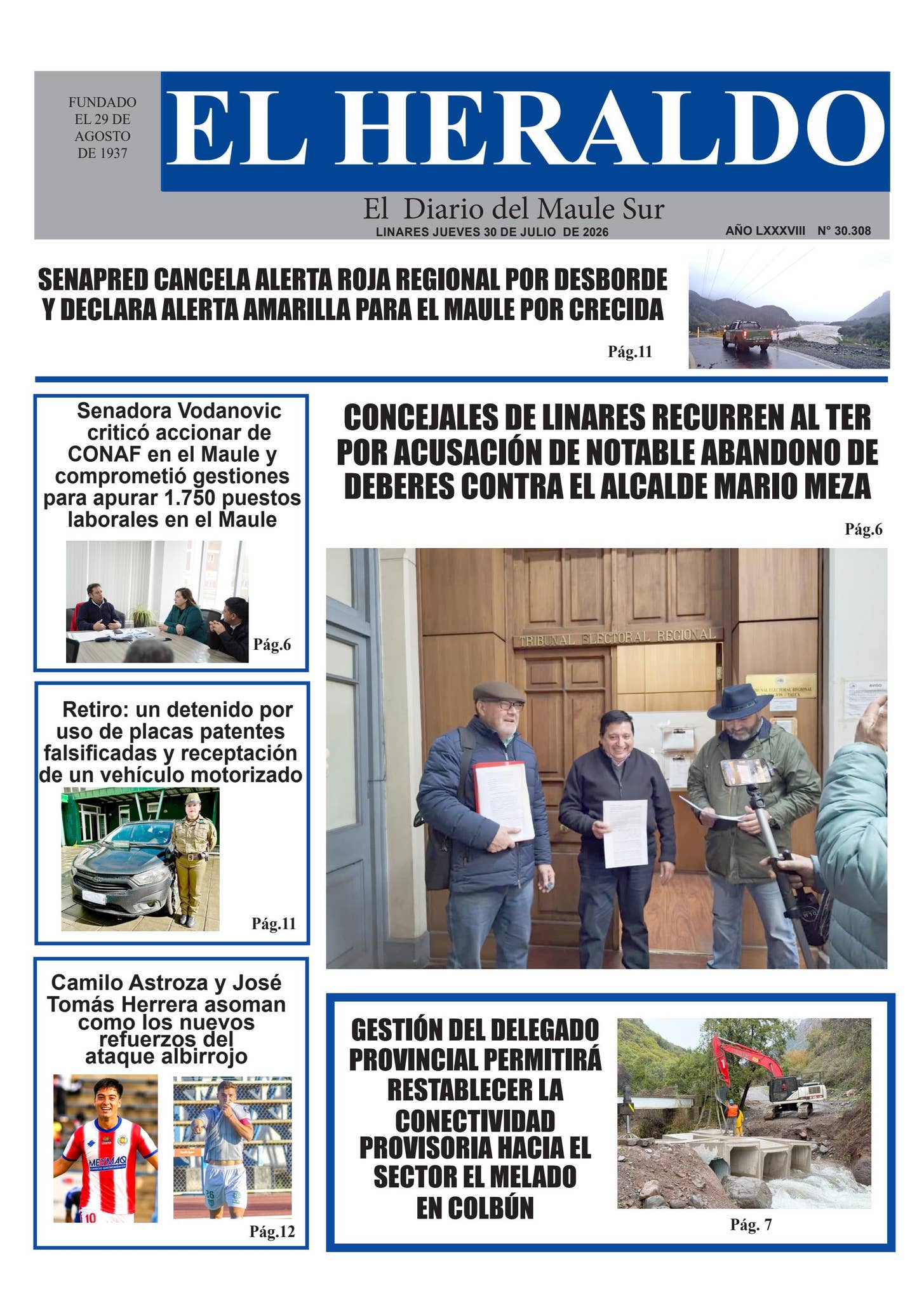 Jueves 30 de julio 2026