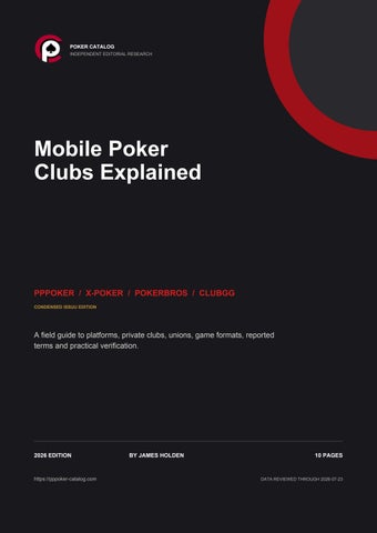 Mobile Poker Clubs Explained: PPPoker, X-Poker, PokerBros & ClubGG (2026)