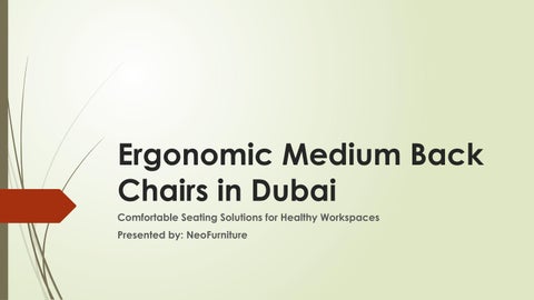 Ergonomic Medium Back Chairs in Dubai| NeoFurniture