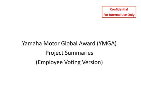 Yamaha Motor Global Award