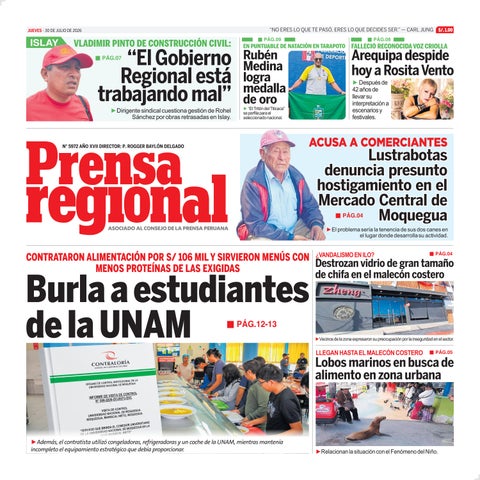 La Prensa Regional – Jueves 30 de julio de 2026