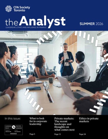 The Analyst Summer 2026 Issue