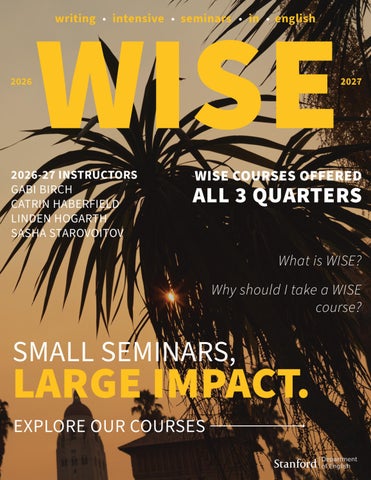 WISE Course Guide (2026-27)