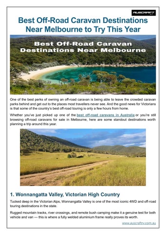 Best Off-Road Caravan Destinations Near Melbourne to Try This Year