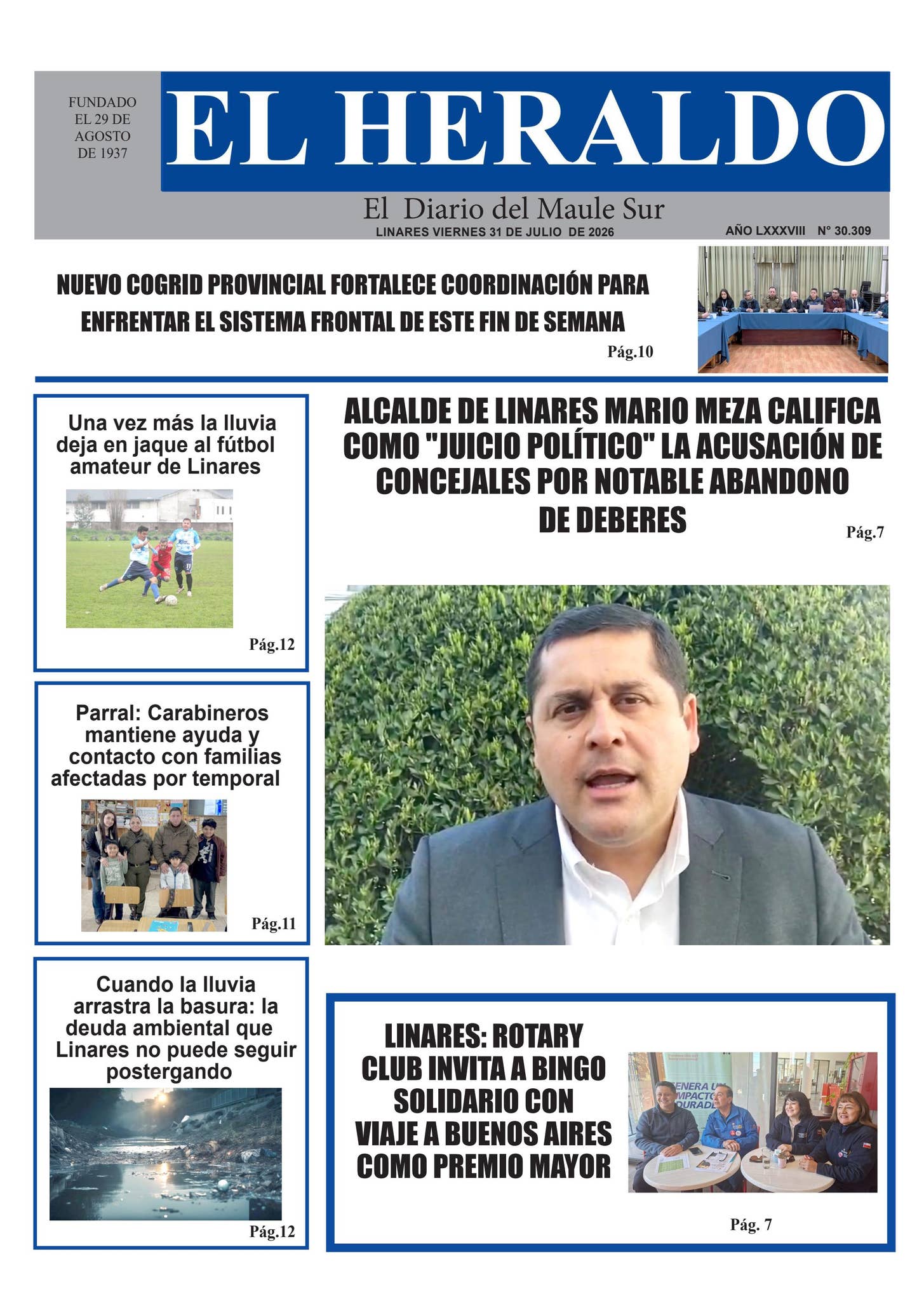 Viernes 31 de julio 2026