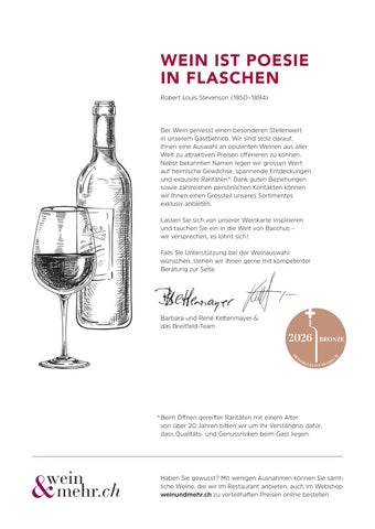 Breitfeld Wein- und Getränkekarte