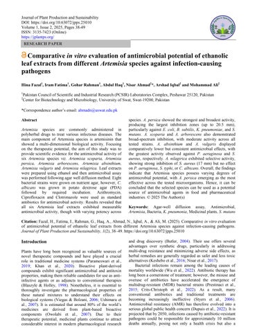 Comparative in vitro evaluation of antimicrobial potential of ethanolic leaf extracts from different