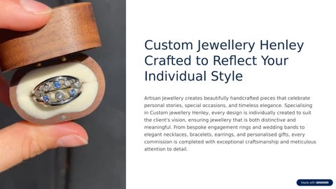 Custom Jewellery Henley Crafted to Reflect Your Individual Style