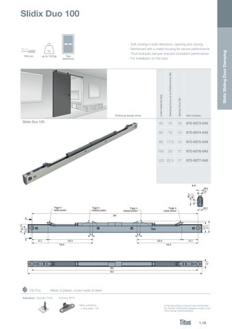 Titus Slidix damping systems - 家具目录 英文 第 21 页