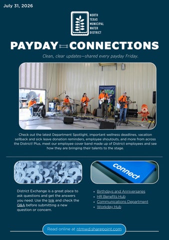Payday Connections - July 31
