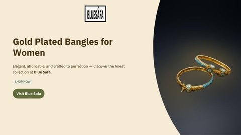Blue Safa Stylish Gold Plated Bangles for Women