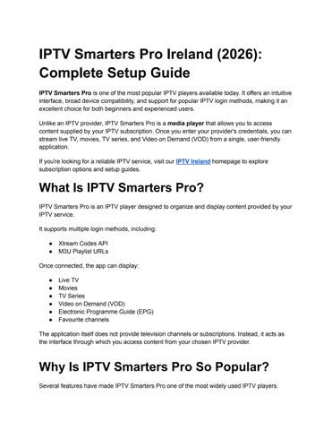 IPTV Smarters Pro Ireland (2026)_ Complete Setup Guide