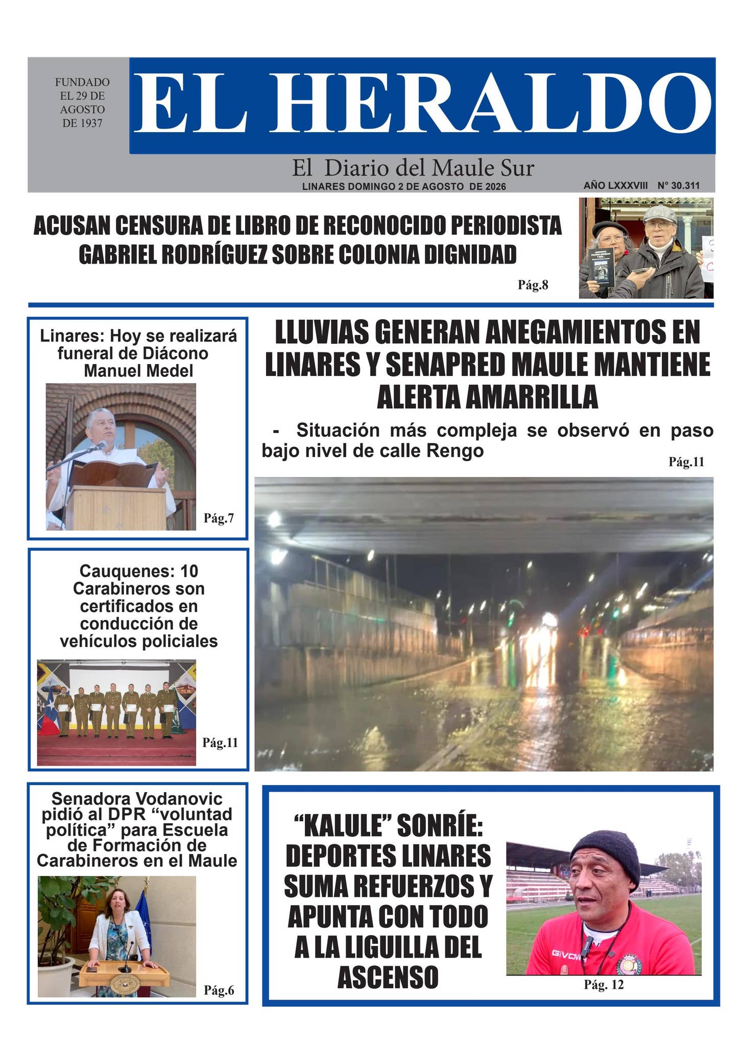 Domingo 02 de agosto 2026