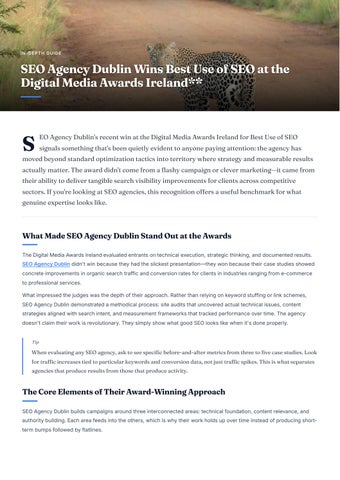 SEO Agency Dublin Wins Best Use of SEO at the Digital Media Awards Ireland