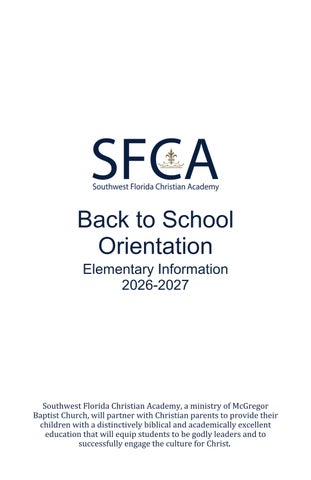 2026 SFCA Elementary BTSO Information