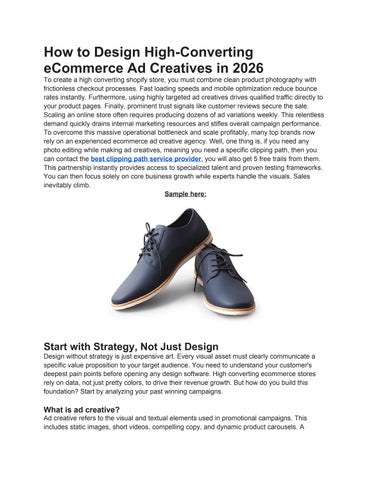 How to Design High-Converting eCommerce Ad Creatives in 2026