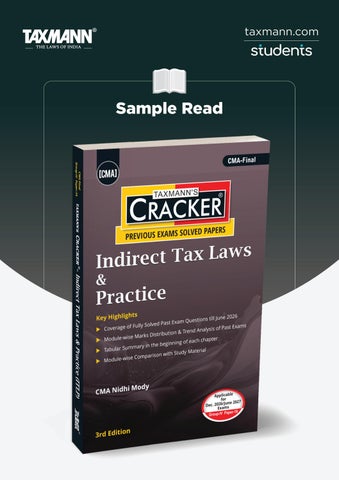 Taxmann's Indirect Tax Laws & Practice (ITLP) | CRACKER