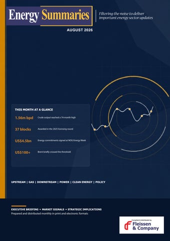 ENERGY SUMMARIES. AUG26 