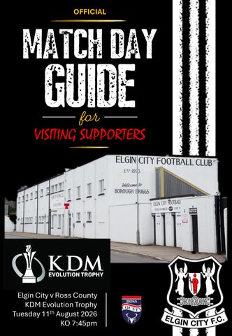 Match Day Guide v Ross County - Tuesday 11th August 2026