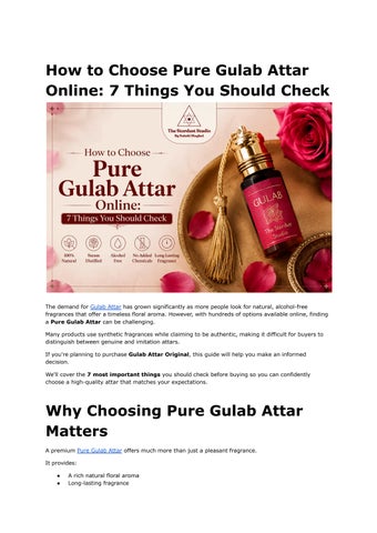 How to Choose Pure Gulab Attar Online_ 7 Things You Should Check