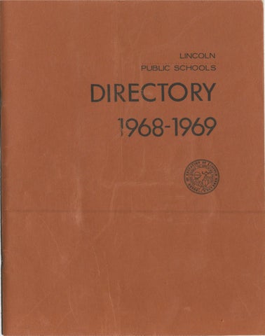 Staff Directory 1968-1969