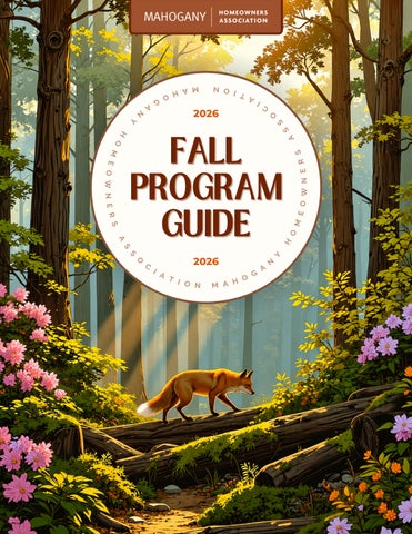 2026 Fall Program Guide | Mahogany Homeowners Association