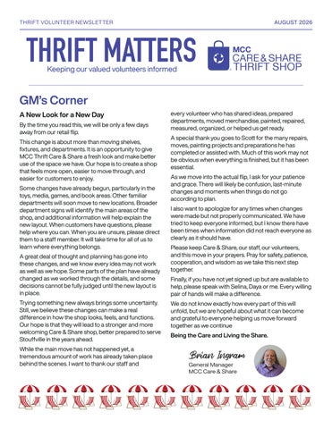 August 2026 Volunteer Newsletter Stouffville