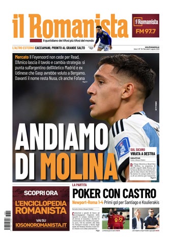 Il Romanista del 5 agosto 2026