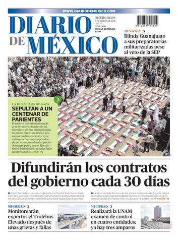 Miércoles, 5 de agosto de 2026