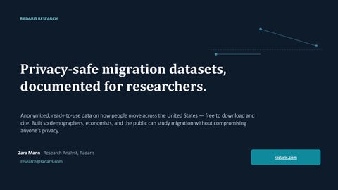 Privacy-Safe Migration Datasets, Documented for Researchers